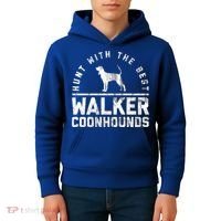 Hunt With The Best ~ Walker Coonhound Gift Kids Hoodie thumb 4