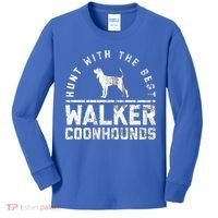Hunt With The Best ~ Walker Coonhound Gift Kids Long Sleeve Shirt thumb 0