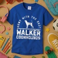 Hunt With The Best ~ Walker Coonhound Gift Kids T-Shirt thumb 3