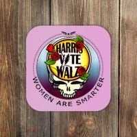 Harris Walz Vote Women Are Smarter Coaster thumb 0