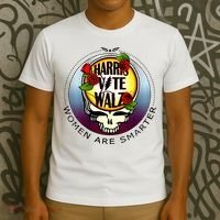 Harris Walz Vote Women Are Smarter T-Shirt thumb 3