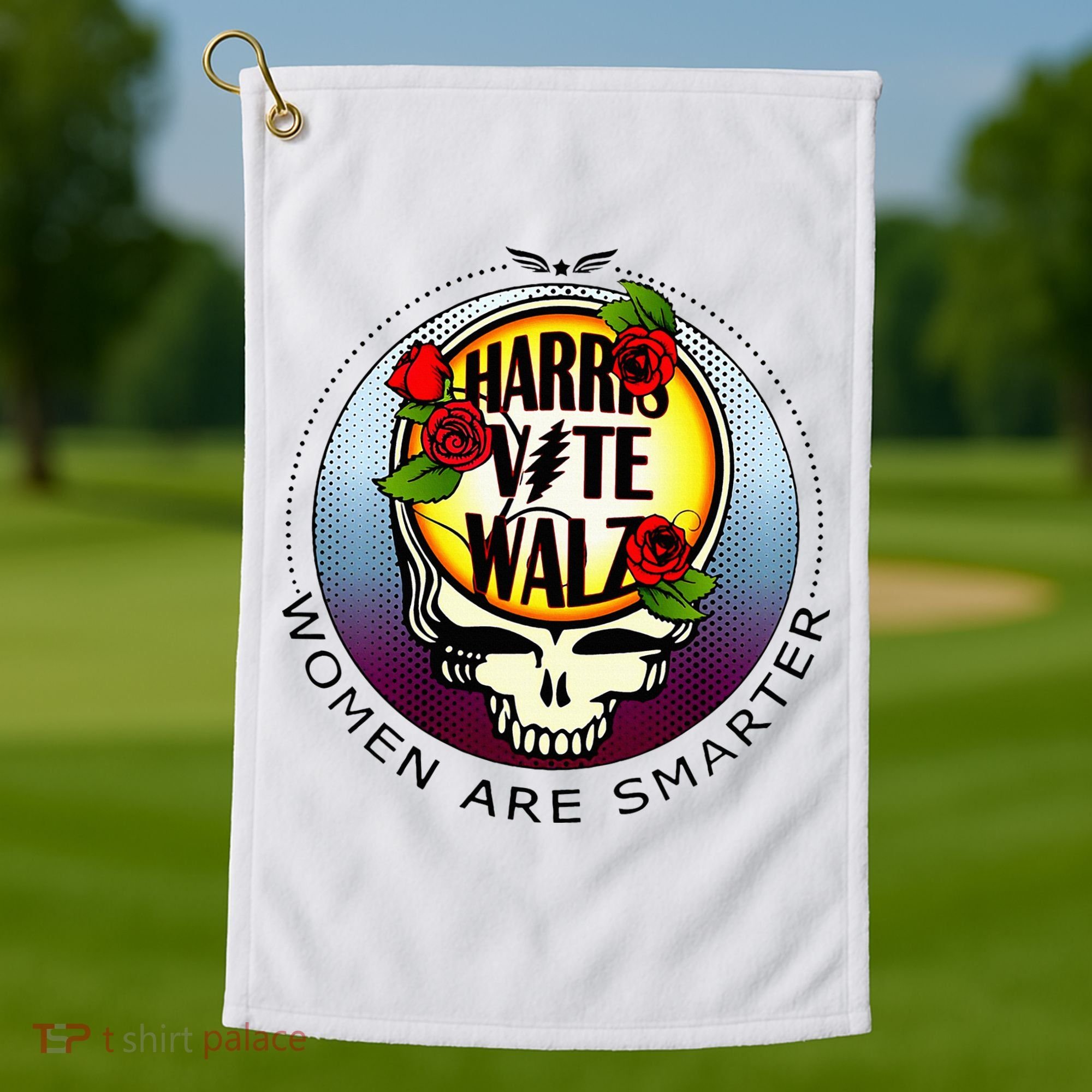 Harris Walz Vote Women Are Smarter Golf Towel