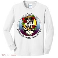 Harris Walz Vote Women Are Smarter Kids Long Sleeve Shirt thumb 0