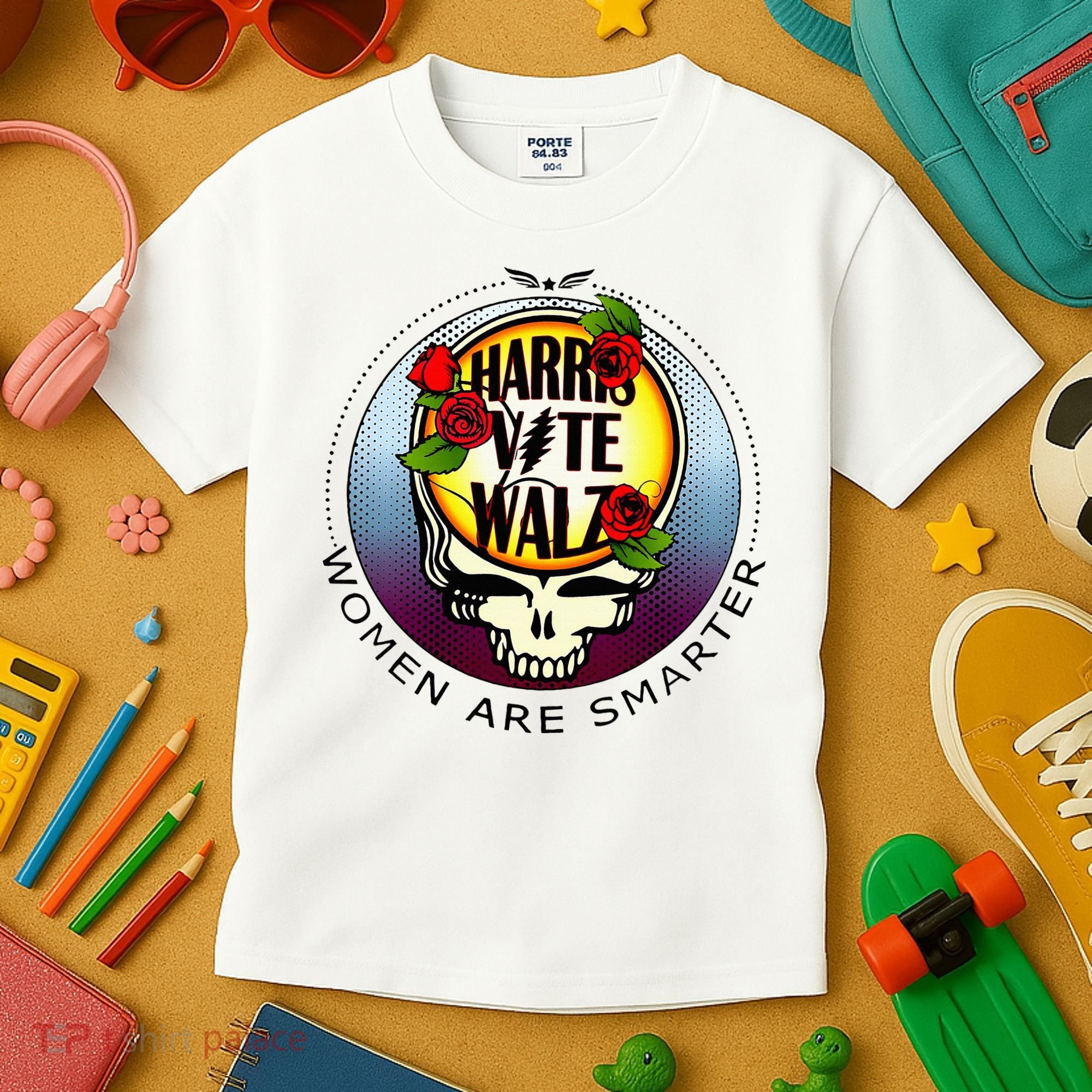 Harris Walz Vote Women Are Smarter Kids T-Shirt