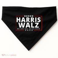 Harris Walz We Are Not Going Back 2024 Election USA-Made Doggie Bandana thumb 0
