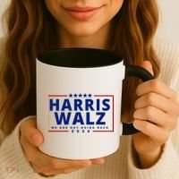 Harris Walz We Are Not Going Back 2024 Election Coffee Mug thumb 3