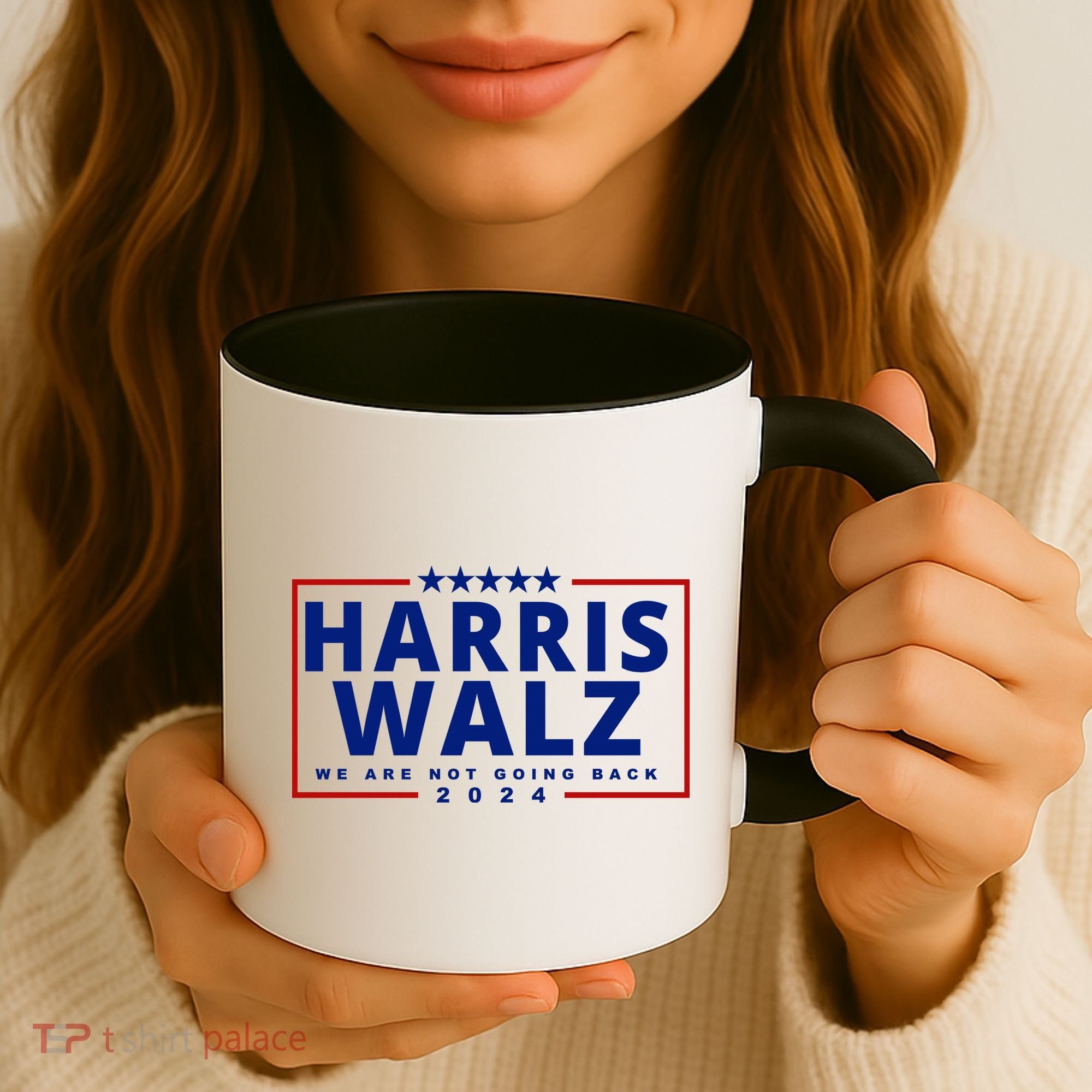 Harris Walz We Are Not Going Back 2024 Election Coffee Mug