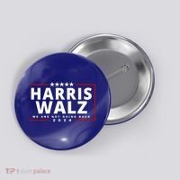 Harris Walz We Are Not Going Back 2024 Election Button thumb 0