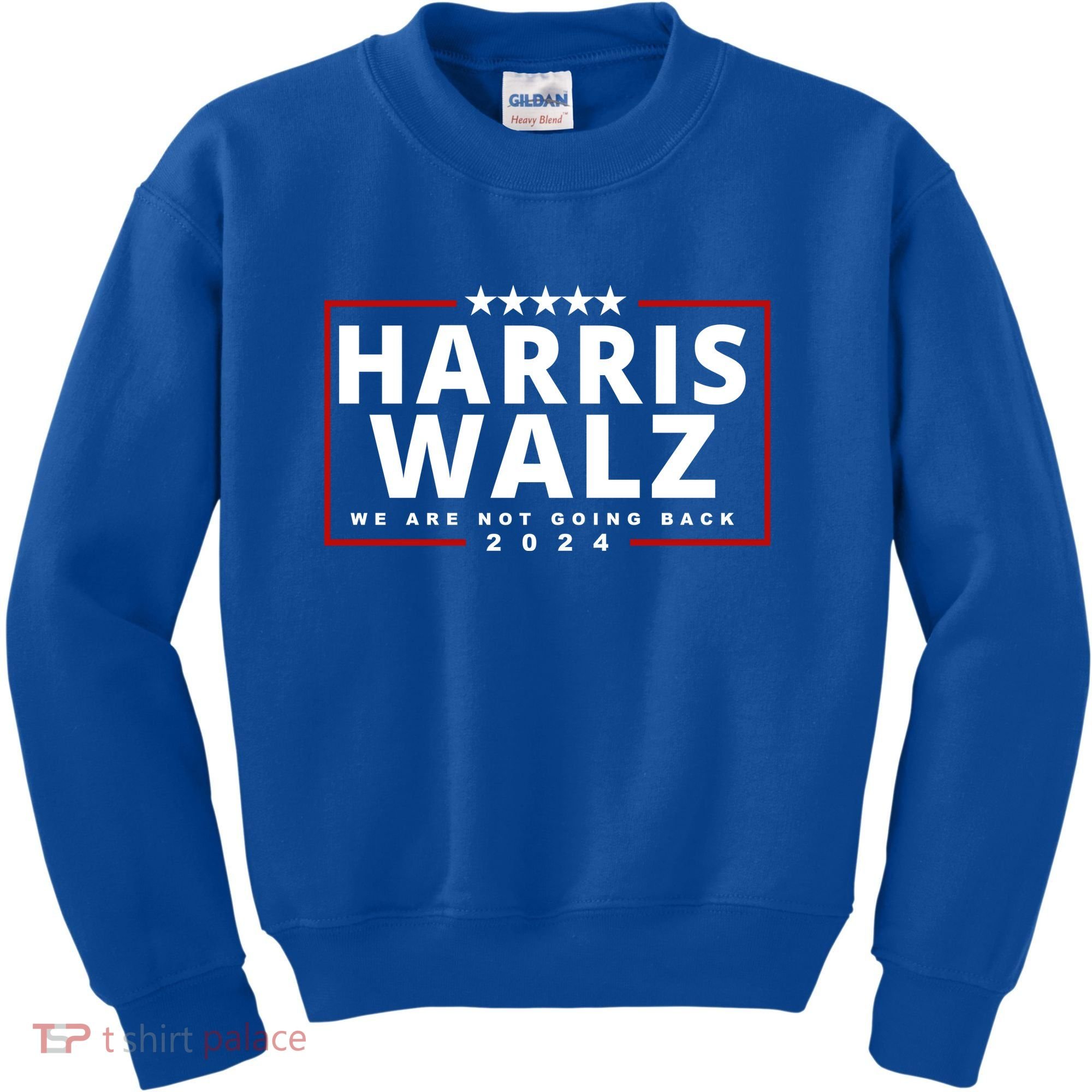 Harris Walz We Are Not Going Back 2024 Election Kids Sweatshirt