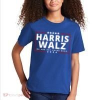 Harris Walz We Are Not Going Back 2024 Election Kids T-Shirt thumb 2