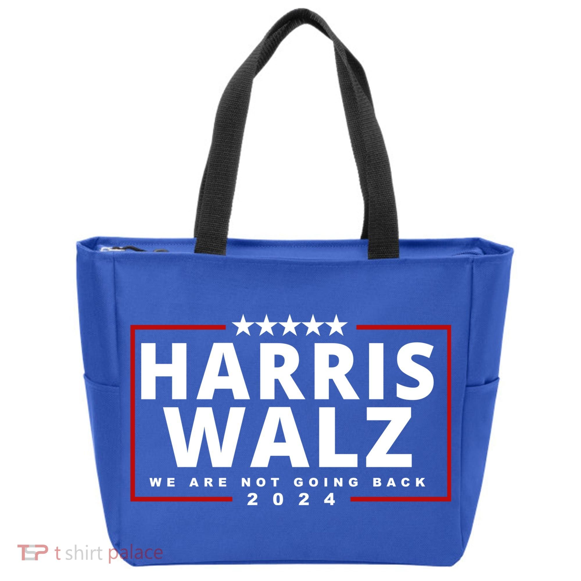 Harris Walz We Are Not Going Back 2024 Election Tote Bag