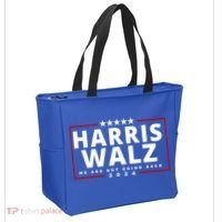 Harris Walz We Are Not Going Back 2024 Election Tote Bag thumb 2
