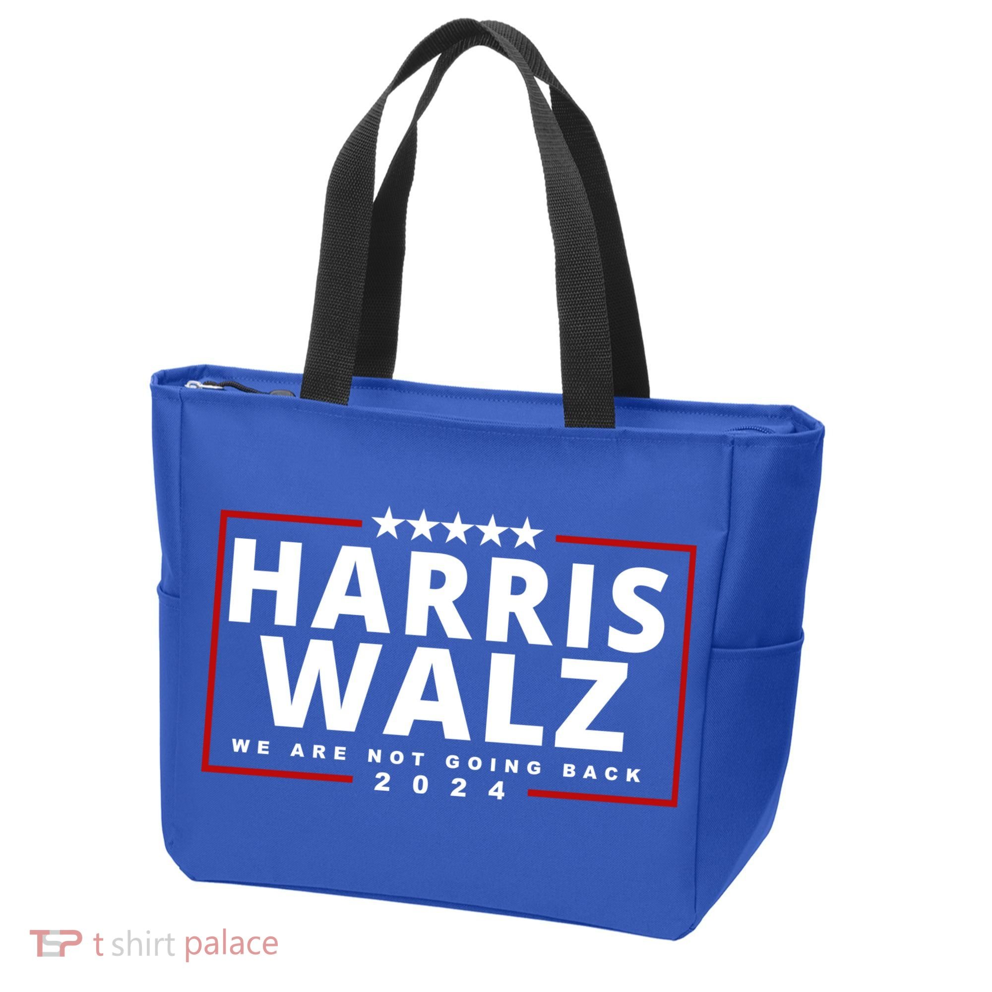 Harris Walz We Are Not Going Back 2024 Election Tote Bag
