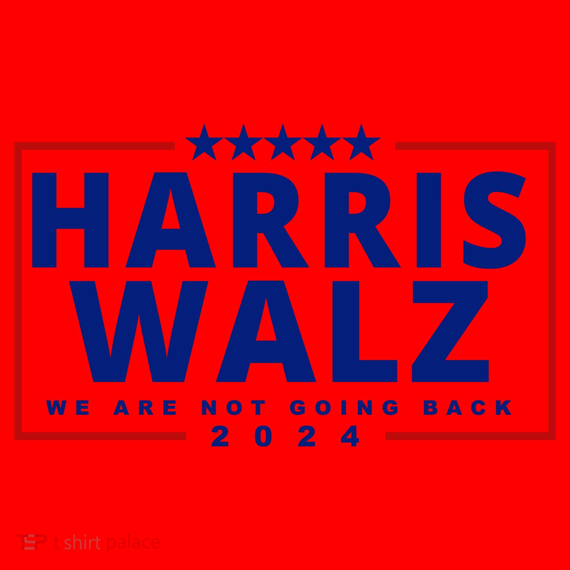 Harris Walz We Are Not Going Back 2024 Election Santa Hat