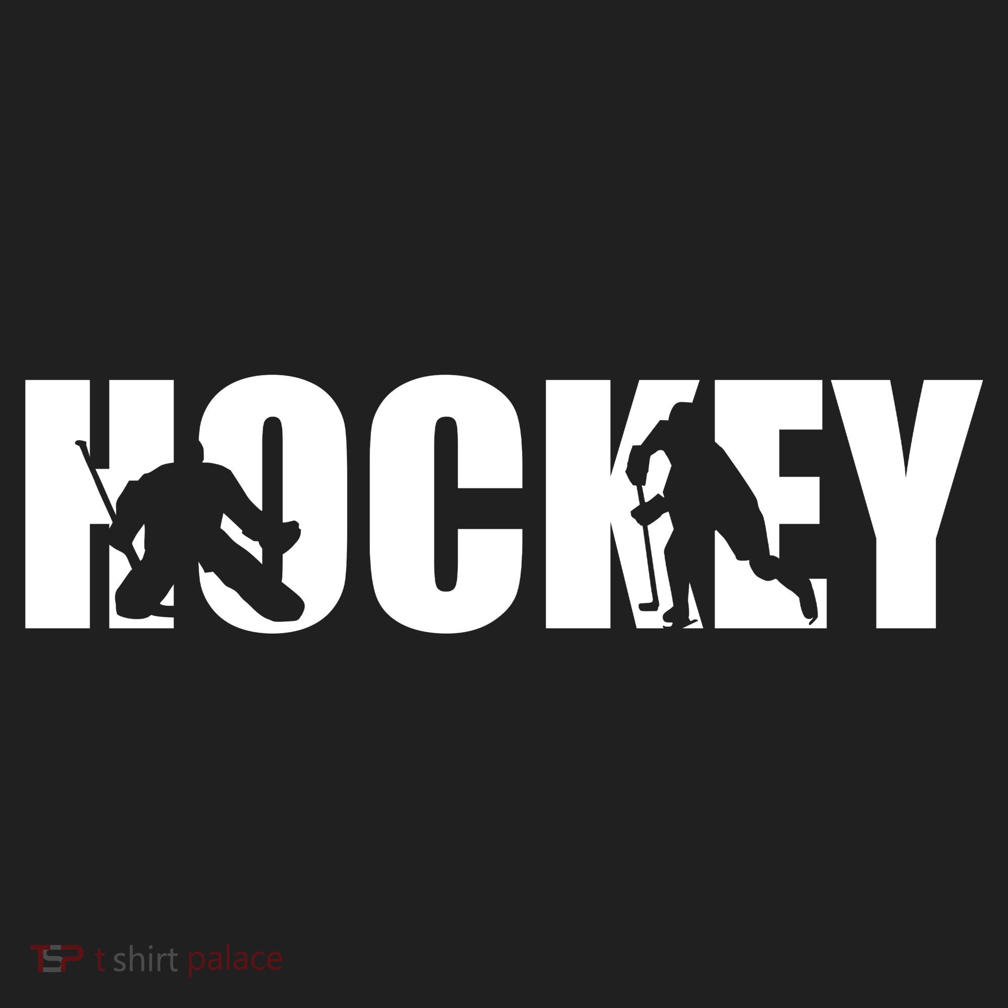 Hockey Word With Cut Out Silhouettes Women's Sweatshirt