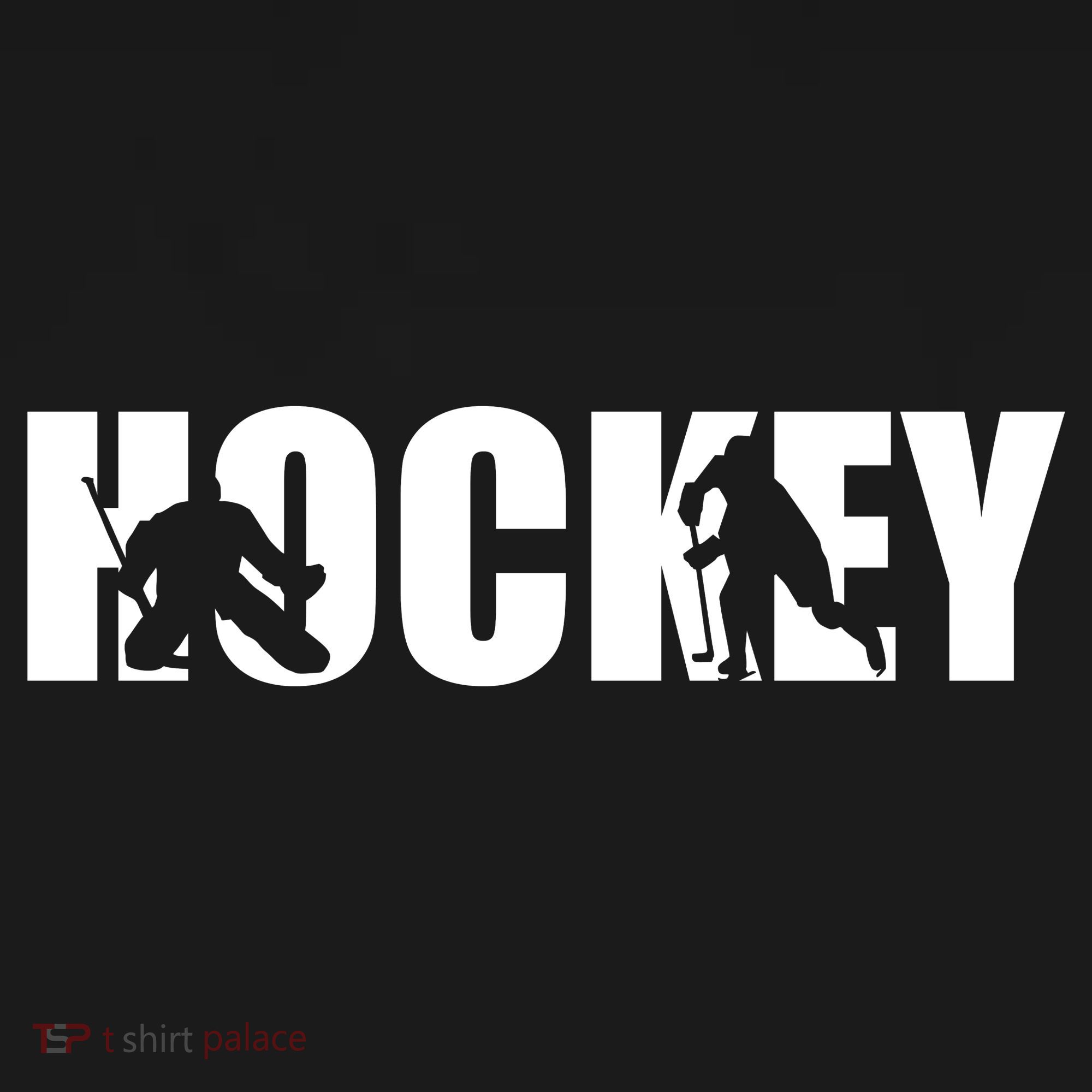 Hockey Word With Cut Out Silhouettes Tote Bag