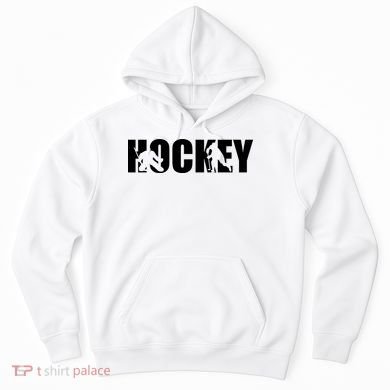 Hockey Word With Cut Out Silhouettes Hoodie