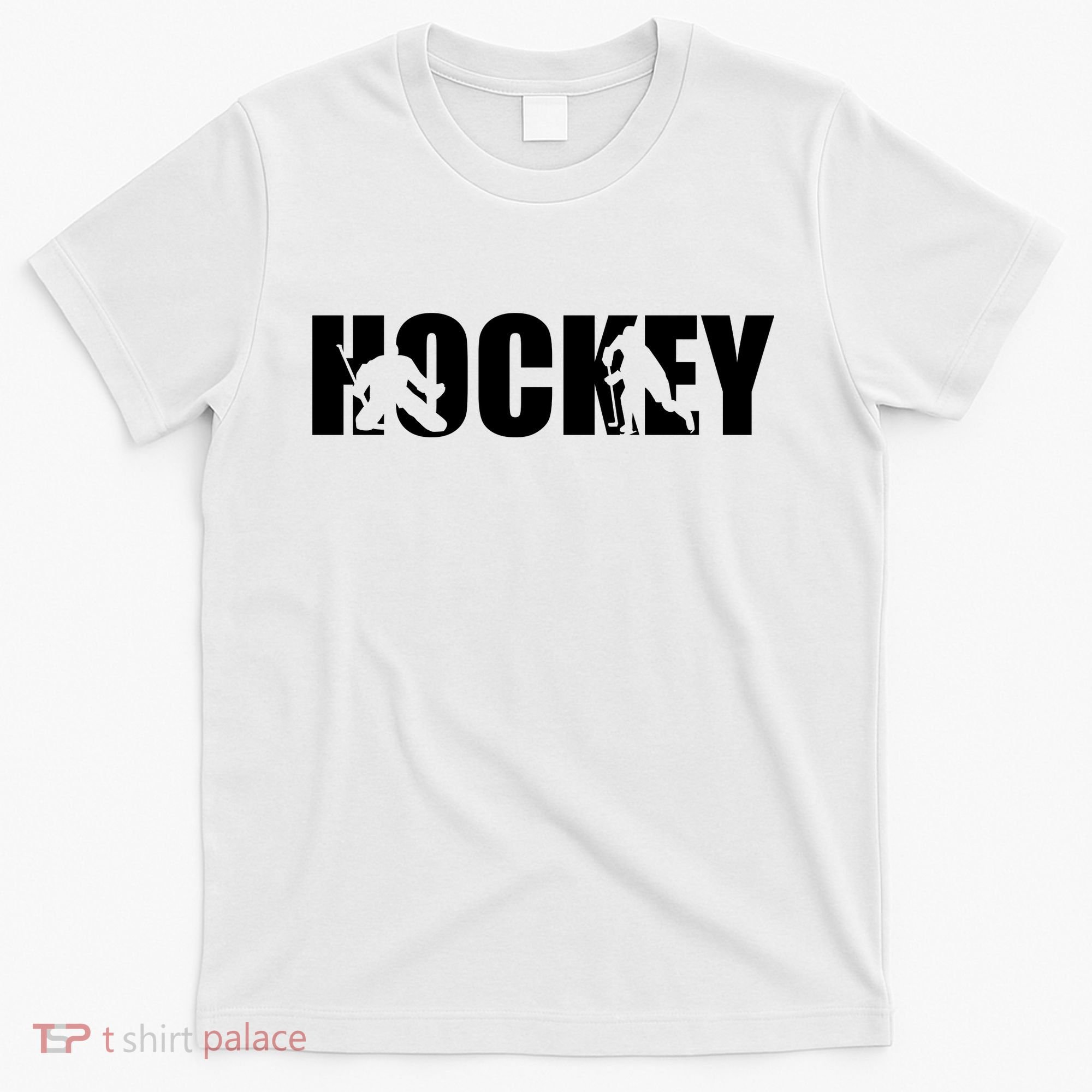 Hockey Word With Cut Out Silhouettes T-Shirt