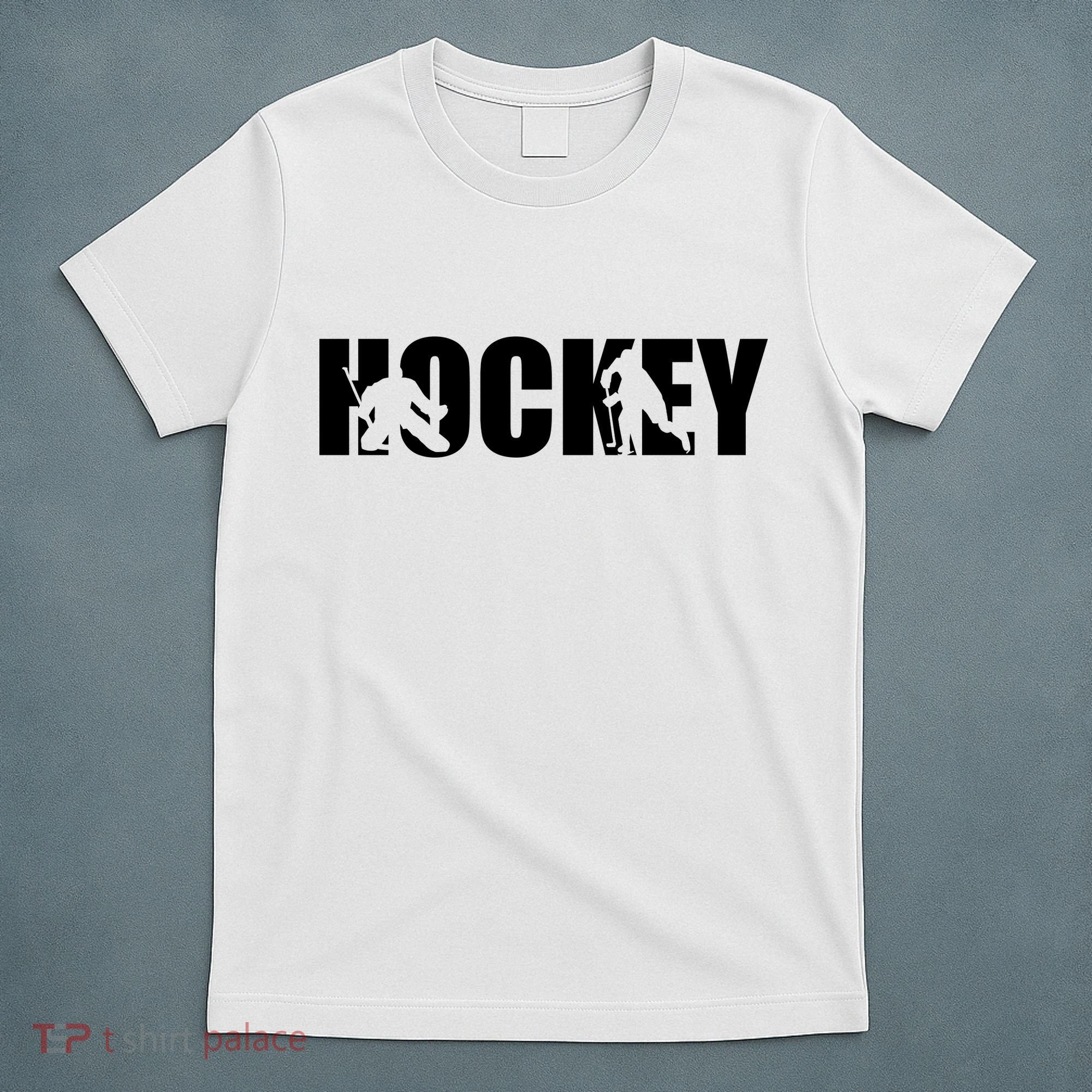 Hockey Word With Cut Out Silhouettes T-Shirt