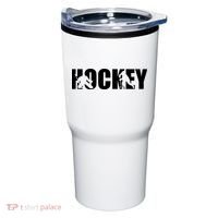 Hockey Word With Cut Out Silhouettes Tumbler thumb 0