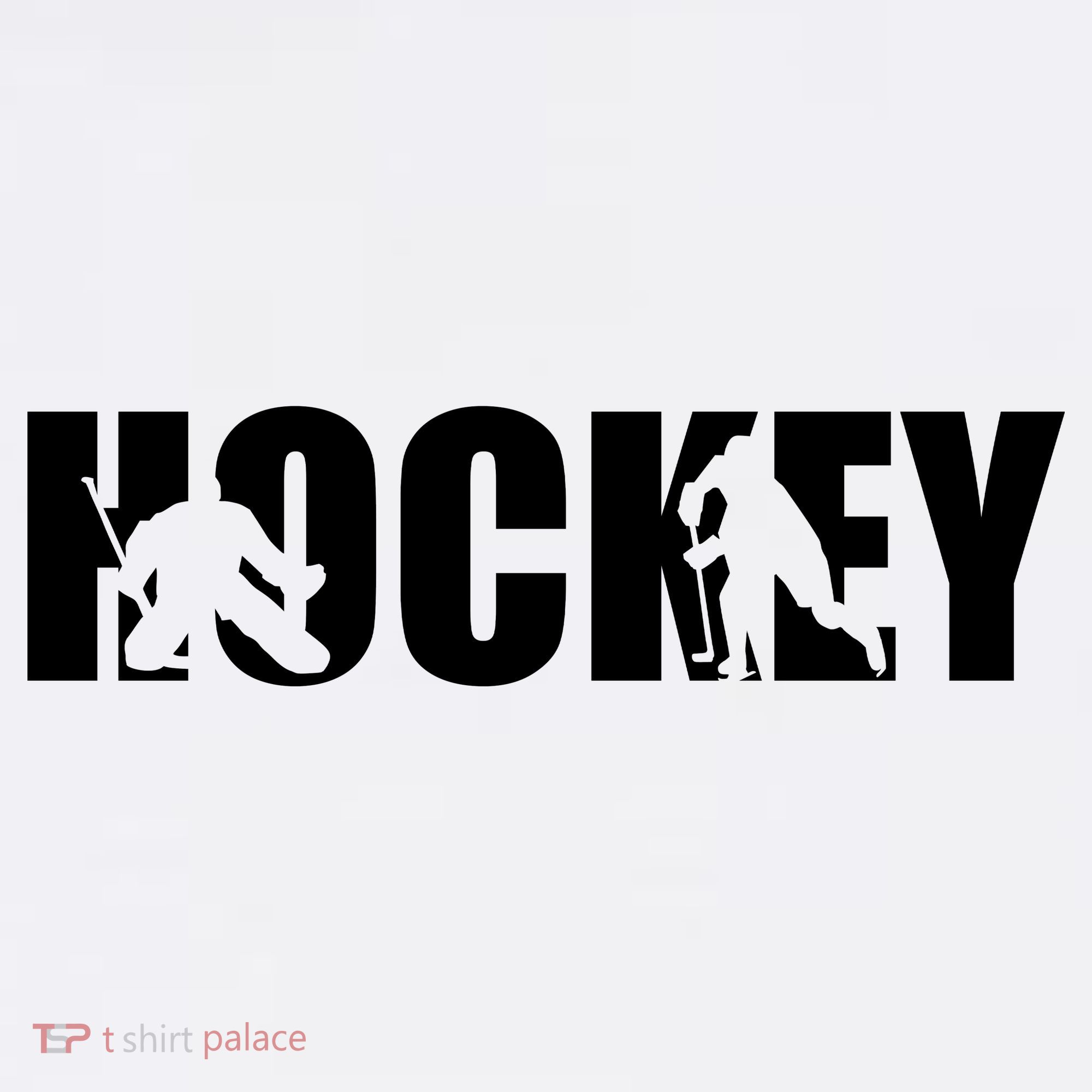 Hockey Word With Cut Out Silhouettes Women's Tank Top
