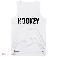 Hockey Word With Cut Out Silhouettes Tank Top thumb 0