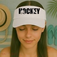 Hockey Word With Cut Out Silhouettes Visor thumb 2