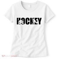 Hockey Word With Cut Out Silhouettes Women's T-Shirt thumb 0