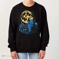 Howling Wolf Yellow Moon Women's Sweatshirt thumb 0