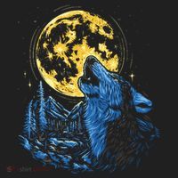 Howling Wolf Yellow Moon Women's Sweatshirt thumb 2
