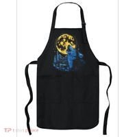 Howling Wolf Yellow Moon Apron thumb 0
