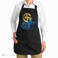 Howling Wolf Yellow Moon Apron thumb 2