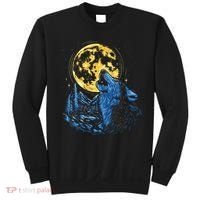 Howling Wolf Yellow Moon Sweatshirt thumb 0