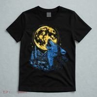 Howling Wolf Yellow Moon T-Shirt thumb 5