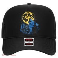 Howling Wolf Yellow Moon Hat thumb 0