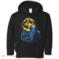 Howling Wolf Yellow Moon Toddler Hoodie thumb 0