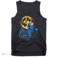 Howling Wolf Yellow Moon Tank Top thumb 0