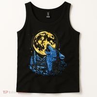 Howling Wolf Yellow Moon Tank Top thumb 2