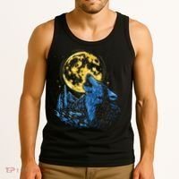 Howling Wolf Yellow Moon Tank Top thumb 3