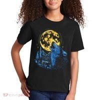 Howling Wolf Yellow Moon Kids T-Shirt thumb 2
