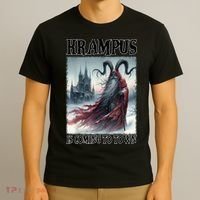 Holiday Xmas Krampus Is Coming To Town Christmas Horror Gift T-Shirt thumb 3