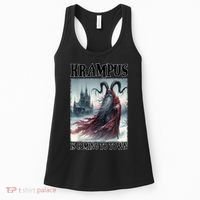 Holiday Xmas Krampus Is Coming To Town Christmas Horror Gift Women's Tank Top thumb 0