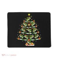 Holiday Xmas Lighting Santa Bass Fish Christmas Tree Mousepad thumb 0