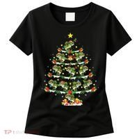 Holiday Xmas Lighting Santa Bass Fish Christmas Tree Women's T-Shirt thumb 0