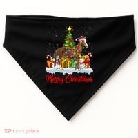 Horse Xmas Tree Lighting Santa Horse Christmas Gift USA-Made Doggie Bandana thumb 0