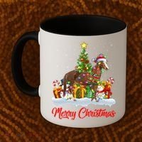 Horse Xmas Tree Lighting Santa Horse Christmas Gift Coffee Mug thumb 2