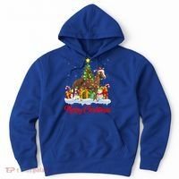 Horse Xmas Tree Lighting Santa Horse Christmas Gift Hoodie thumb 0