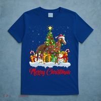 Horse Xmas Tree Lighting Santa Horse Christmas Gift T-Shirt thumb 5