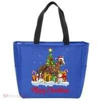 Horse Xmas Tree Lighting Santa Horse Christmas Gift Tote Bag thumb 0