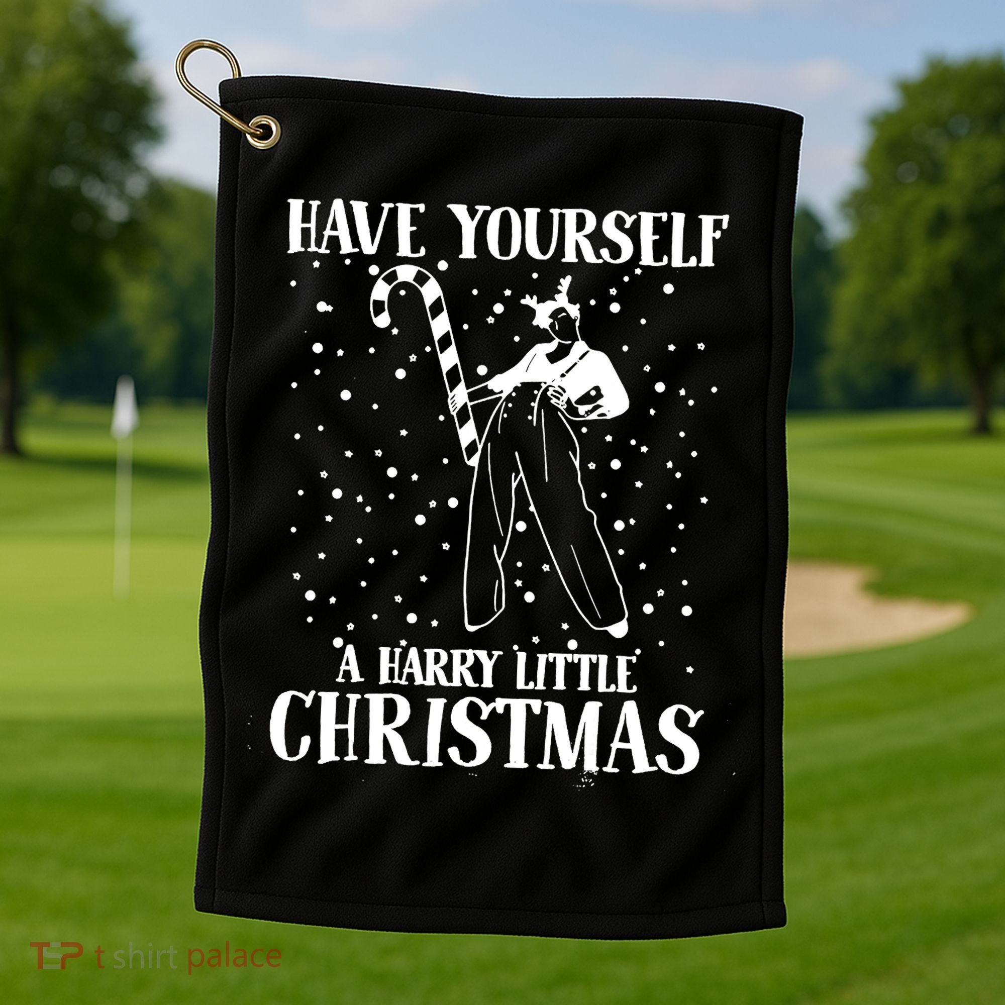 Have Yourself A Harry Little Christmas Xmas Gift Golf Towel